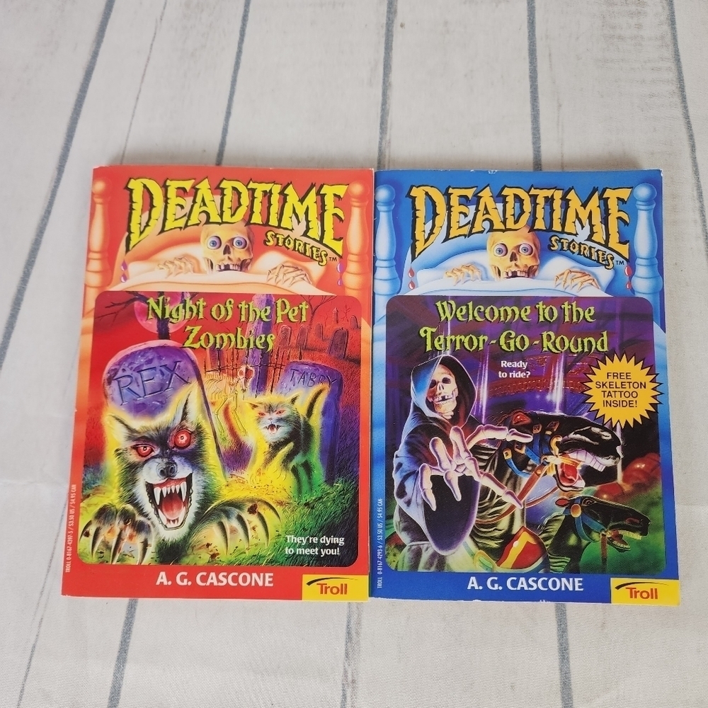 Vintage 90s Deadtime Stories Teen Horror Paperback Novels Set of 2